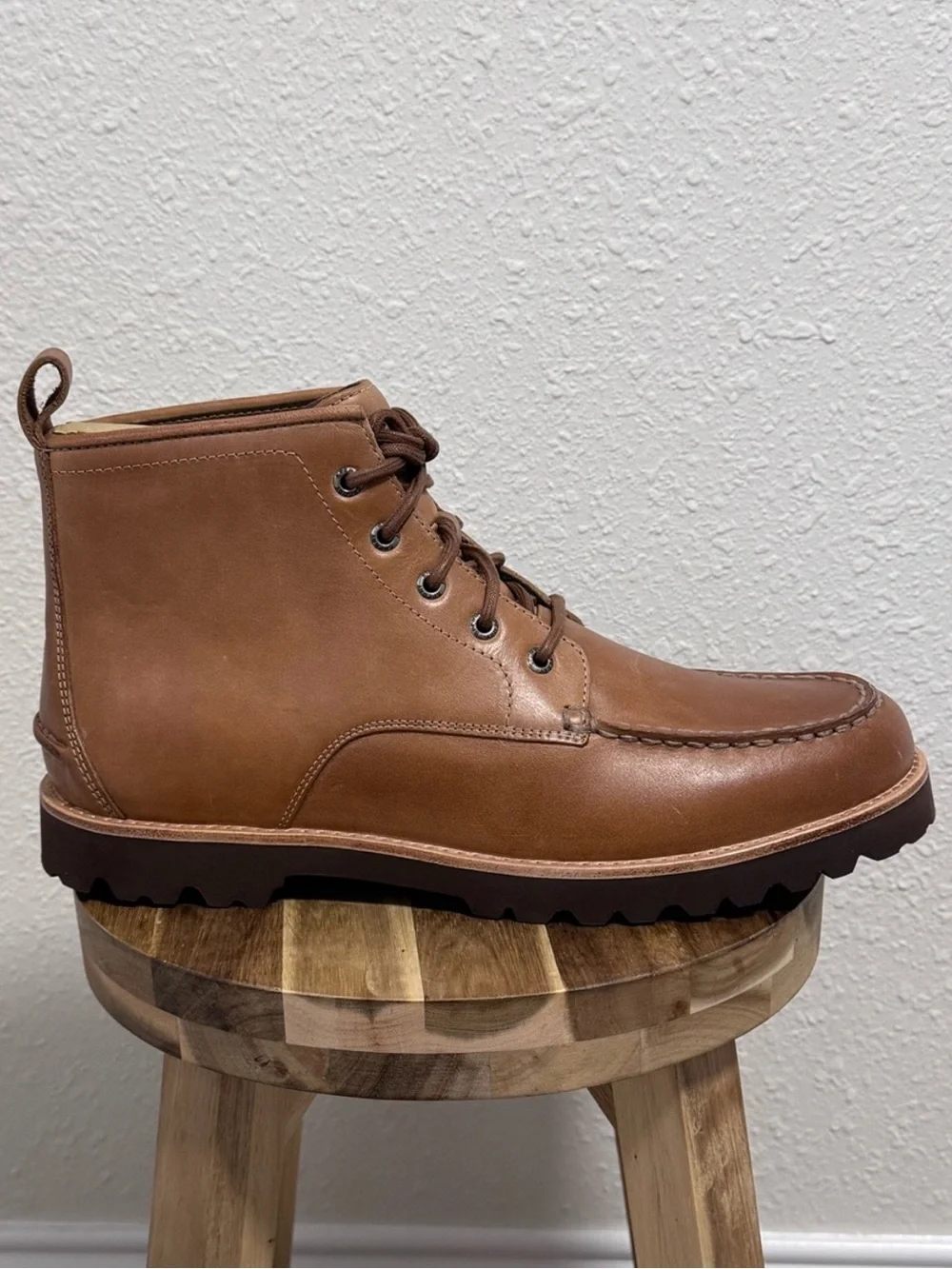 Sperry Newton Moc Toe Leather Boots Tan Bronzer Mens Size 12 NIB